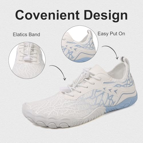 Barefoot Water Shoes for Mens Womens Quick Dry Pro Barefoot Wide Toe Water Shoes Slip-on Soft Breathable Non-Slip Athletic Surf Yoga Aerobics Aqua Swim Pool Beach2