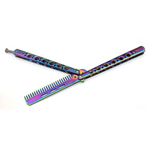 Zramo Th156 Comb Rainbow Knife Practice For Beginner Training Tool Training Colorful Knife Tool Allows Safe Practice Of Personal-Defense Skills (Comb Style) #TOP2