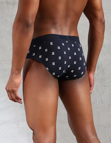 Image of U.S. Polo ASSN. Mens OEB16 Low Rise Printed Underwear Briefs - Pack of 3