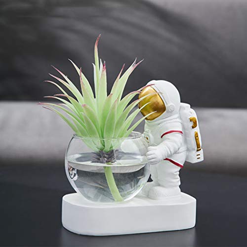 PANRODO Modern Statue Creative Resin Diver Astronaut with Succulent Plant...