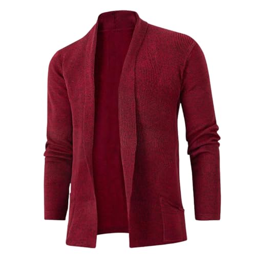 Cardigan homme tricot manches longues anti froid gilet uni