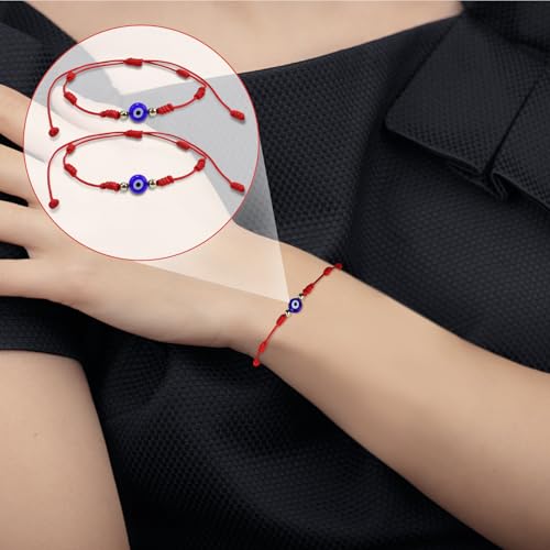 Evil Eye 7 Knot Lucky Bracelets Adjustable Handmade Braided Good Luck Bracelet Rope Cord Thread Friendship Bracelet for Women Men4