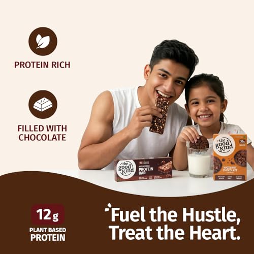Image of The Good Kind Hazelnut Chocolate Cookies (1 Pack) & Filter Coffee Protein Bar (2 Pack), Plant Based Cookies & Bar, Perfect for Snacking, Gluten Free, Palm Oil free & Vegan (Combo Pack of 3)