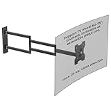 Bras articulé XL pour flexibilité maximale – Avec une extension jusqu’à 108,5 cm, le support permet d’éloigner ou rapprocher l’écran selon vos besoins. Le support tv orientable et inclinable offre une grande liberté de mouvement et s’adapte aux différents angles de vue et configurations de pièce.