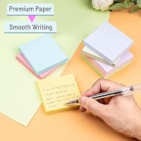 Sticky Notes 3x3 in, 8 Pastel Self-Stick Pads, 800 Sheets for School Office — image 5