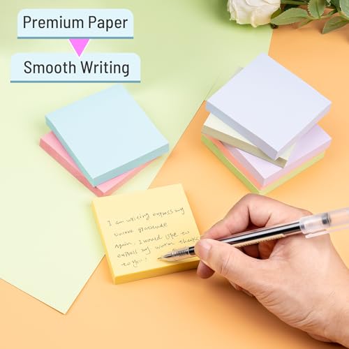 Sticky Notes 3x3 Inches, 8 Pads, 800 Sheets, 8 Color Sticky Note Pads, Premium Sticky Pads, Sticky Notes Bulk, Self-Stick Note Pads, 100 Sheets/pad β image 5