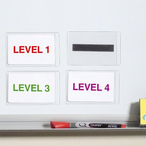 StoreSMART - Business Card Pocket with Magnet Strip - Open Short Side - 10 Pack - for Refrigerator, Filing Cabinet, or Locker - PE222M2-10 image 4