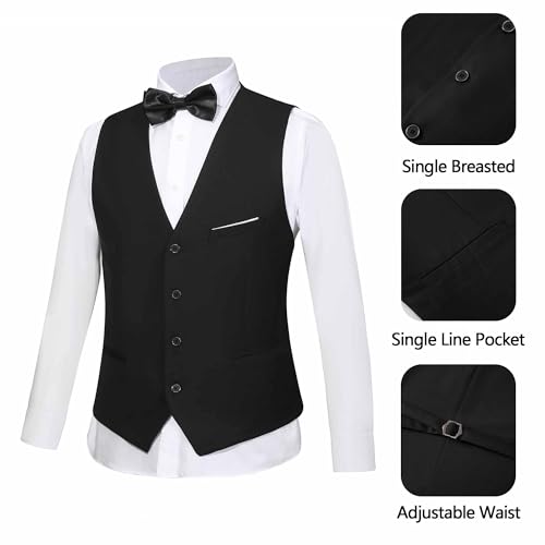 Mens 3 Pieces Suit Slim Fit Tuxedo for Men Shawl Lapel One Button Wedding Prom Party Dinner Jacket Vest Pants Set4