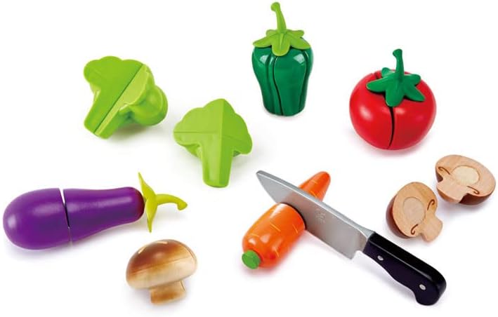 Hape Garden Vegetables | Wooden Cooking Accessories for Kids, Pretend Play Food, Assortment of Ingredients for Toddlers Ages 3+