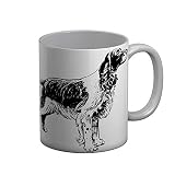 Mug Céramique Chien De Chasse Dessin Noir et Blanc Chien de Race