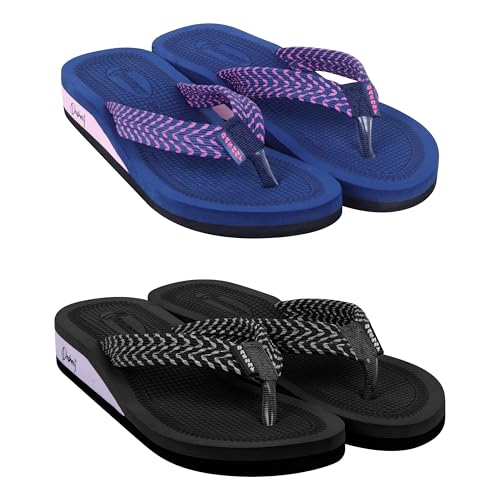 Image of Dashny Women's (1437-1434) |Extra Super Soft Comfortable Slippers |Nevy Brown Casual Slides Slippers