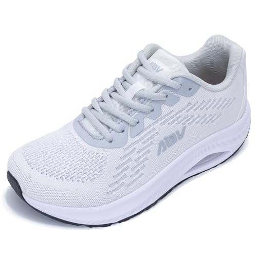 Image of AOV Wide Toe Box Shoes Women Arch Support Walking Shoes Plantar Fasciitis Orthotic Tennis Sneakers