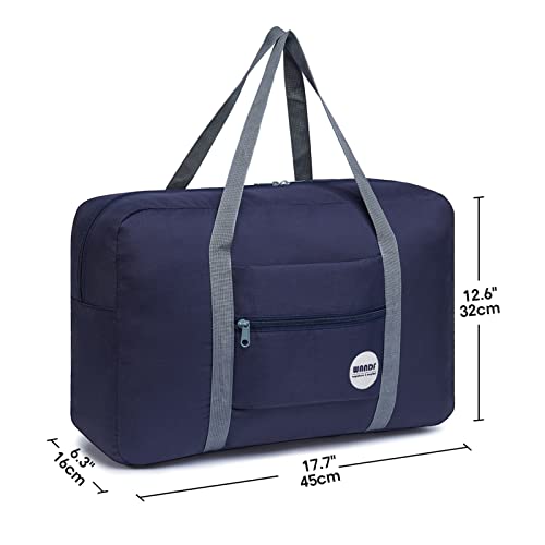 WANDF Foldable Travel Duffel Bag for Spirit Airlines Carry on Bag Weekender Overnight for women