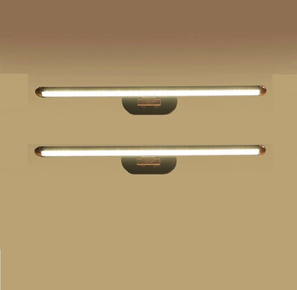 Image of Groeien Pack of 2 | 6 WATT LED 3 Color Black Body Rose Gold Picture Photo Frame /Mirror Bathroom Wall Light with Adjustable Head(Warm+Natural+Coolwhite)(Black,Rosegold)