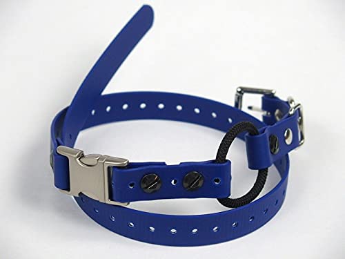 3 4 Biothane Dog Buckle Bungee Collar Quick Snap Strap for Remote Trainer (Blue)