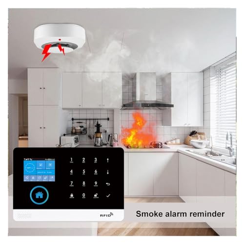 Alarma WiFi hogar antirrobo Tuya Smart con sensor movimiento y control app 6