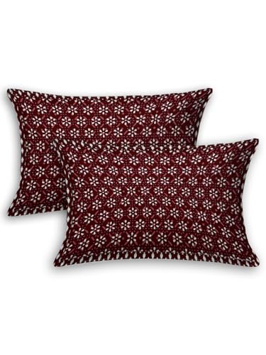 Image of LIVING ROOTS Jaipuri Hand Block Print King Cotton Bedsheet 86 * 104 inches (7 * 8.5 feet) with 2 Pillow Cover | 210 TC | Rich Fast Colour with No Colour Bleeding | (037-A)