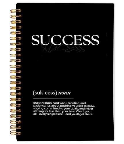 Carnet de notes à spirale de réussite 14x21 cm pour le bureau