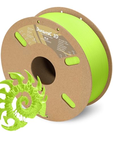 Image of DURAMIC 3D PLA Filament Basic for 3D Printer Neatly Wound Easy Printing | 3D Printing Filament 1.75mm, Dimensional Accuracy + /- 0.02 mm, Fit Most FDM 3D Printers 1KG PLA Lime Green
