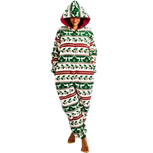 Beauty Shine Unisex Adult Onesie One Piece Pajamas Cosplay Cartoon Costume Halloween Christmas Sleepwear Jumpsuit Homewear(Style-Green Medium)