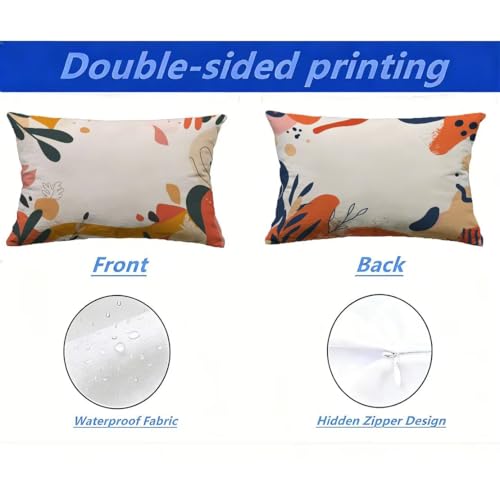 Housse de coussin de jardin 70x90 crème anti-tache et imperméable