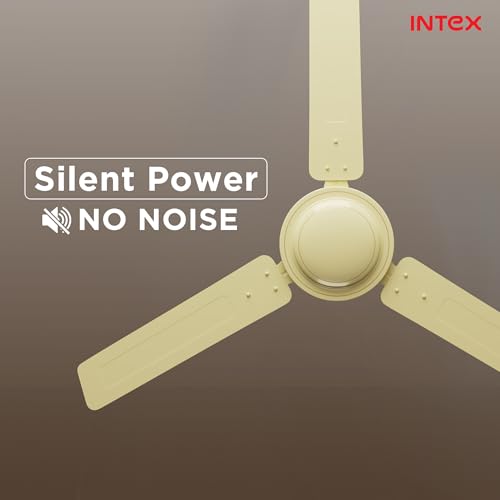 Image of Intex Aero Jet 1200MM Ceiling Fan with High Speed 380 RPM | 210 CMM Air Delivery, Double Ball Bearing Motor | Rust Proof Body, Inverter Compatible | Low Noise Operation, 24 Month Warranty (Ivory)