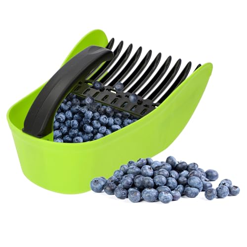 BROWIN Beerenpflücker für kleine Früchte 705004 | Blaubeerpflücker zum Pflücken von Himbeeren Brombeeren Heidelbeeren und Johannisbeeren | grün