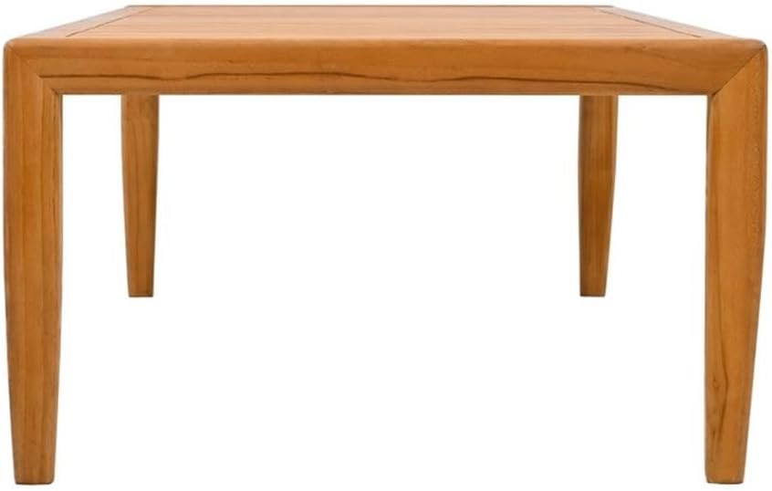 Pemberly Row Brazilian Teak Wood Patio Coffee Table, Natural Finish, 47.2 x 23.6 x 13.8 in, Durable Weather-Resistant Outdoor Table for Patio, Deck, Balcony, Garden, Sleek Coastal Design