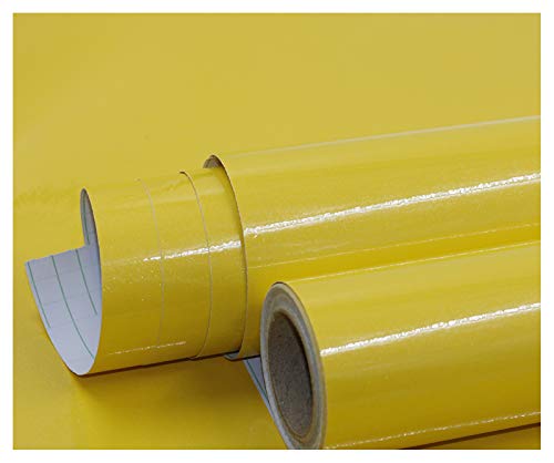 Vinilo para Muebles de Cocina Amarillo Rollo Autoadhesivo para Renovar Armarios 2