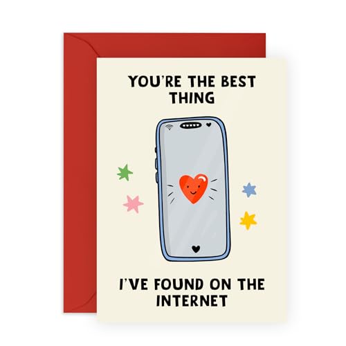 Hilarious Love Card Best Thing Ive Found on the Internet! Cute Greeting Card for Him Her Boyfriend Girlfriend or Partner Anniversary Valentines Day or Birthdays - Dating Online