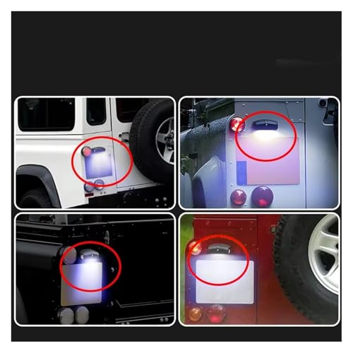 Lámpara con forma número LED para solucionar fallos de luz de matrícula en Defender 4