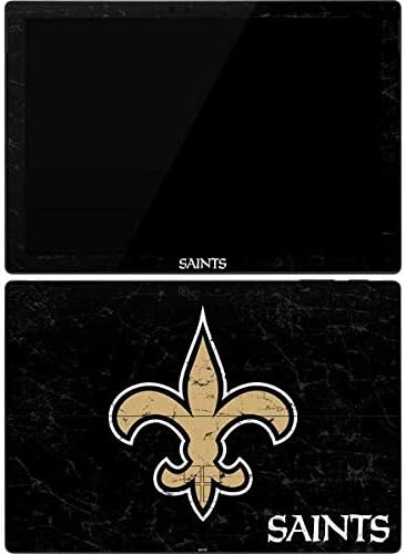 Skinit Tablet Decal Skin Compatible with Surface Pro 7 - Officially Licensed NFL New Orleans Saints Distressed Design