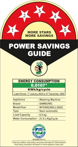 Image of Samsung 6.5 kg, 5 star, Semi-Automatic Top Load Washing Machine (WT65R2200LL /TL, Air Turbo Drying, LIGHT GRAY, 5 Year Warranty on Wash Motor)