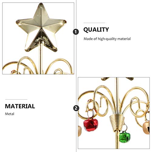 Amosfun Ornamentos de árvore de Natal para ouro pequeno -1 peça adorável feito minicaleco enfeite de