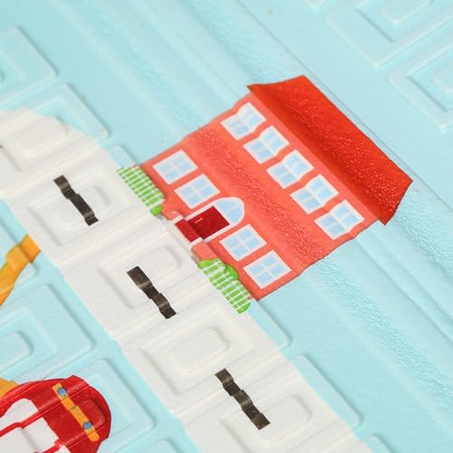 Image of FIRSTCRY INTELLISKILLS Premium Extra Large Reversible Play Mat for Babies | Learning & Crawling Foldable Baby Mat for Floor | 6.5x4.5 ft | 0.6cm Thick (Carnival & Alphabet), Multicolor, 1 Count