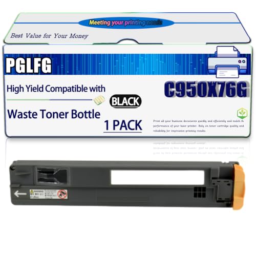 Image of Compatible for Lexmark C950X76G Waste Toner Bottle Work for C950de X950 X950de X954de X950dhe X952 X952de Printers, High Yield 30000 Pages, with Chip (1 Pack Black)