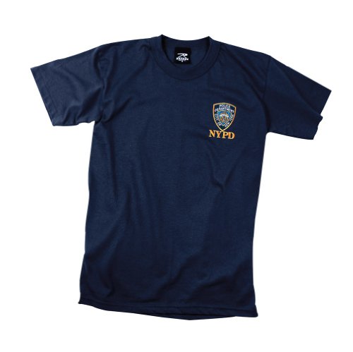 NYPD Embroidered Patch T-Shirt - Size: Adult X-Large - Color: Navy