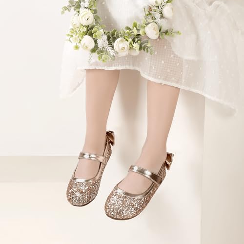 Image of PANDANINJIA Toddler Dress Shoes Flower Girls Ballet Flats