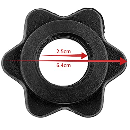 2Pcs Barbell Bar Hexagon Nuts,Anti-Slip Spin-Lock Collar Screw Hex Nut Screw Clamps,Barbell Clips Dumbbell Hex Nut Barbell Spin-Lock Collars Screw Clamps for Dumbell Weight Lifting Fitness Training - Image 3