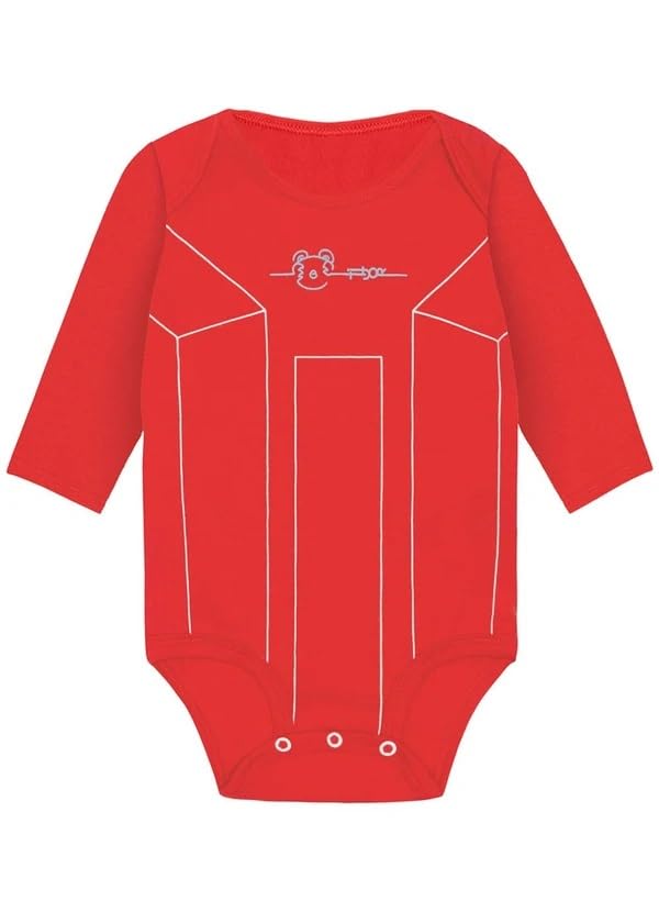 Body Abstrato Vermelho & Branco - Tigor T. Tigre