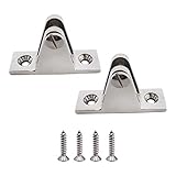SHENGHUISS 2 PCS Marine Boat 90° Deck Hinge Mount Bimini Top Fitting Hardware 316 Stainless Steel with Screws