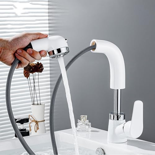 Robinet de lavabo 2 modes de jet orientable pour vasque de salle de bain - 4