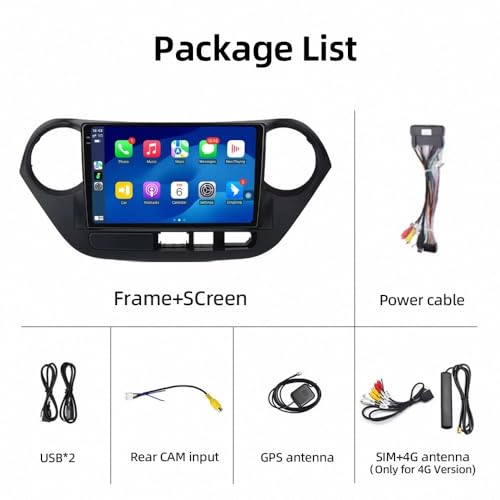 Navegador GPS para Hyundai i10 2 2013-2018 con mapas de Europa y coche 1G+16G 4 nuclear 7