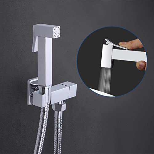 Finition chromée pour ce pulvérisateur de bidet en laiton durable