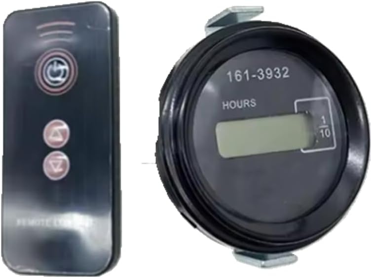 2pcs 161-3932 1613932 Excavator Parts Remote Control Hour Meter 24V for Caterpillar 320C 320D 320DLRR 322C 325C 328DLCR 330C 330CL 3412 345C 345CL 422E 428E 432E 434E 442E 444E