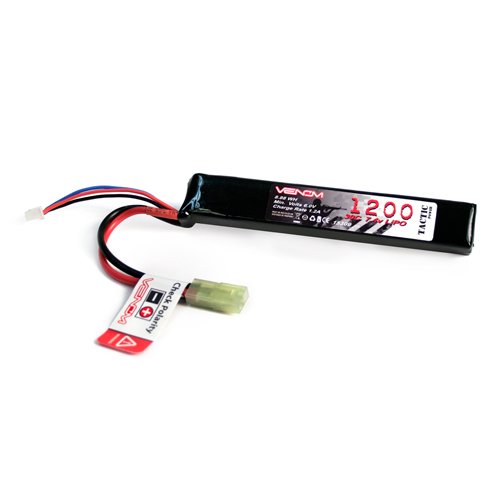 Venom 30C 2S 1200mAh 7.4v LiPo Stick Battery for Airsoft Tamiya - AK