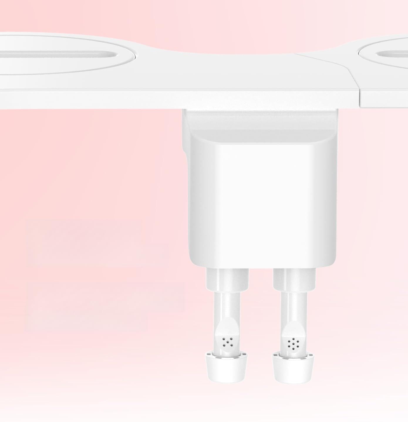 Non-Electric Bidet Attachment for Toilet Seat, Adjustable Fresh Cold Water Pressure, Stainless Steel Inlet