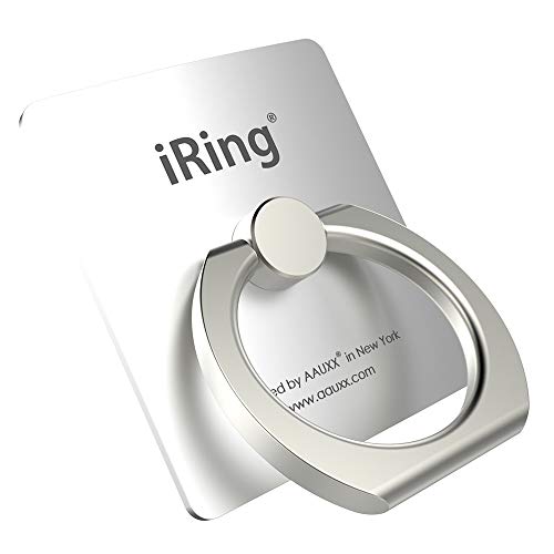 iRing Original Made in Korea Phone Ring Holder Cell Phone Grip Stand Compatible with iPhone Galaxy and Other Smartphones.(Silver)