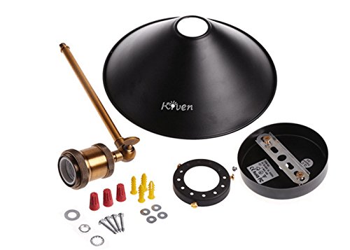 Kiven Metal Wall Sconce Industrial Wall Sconce / Ceiling Light + Adjustable Head, Antique Brass + Brushed Black Finish Wall Lamp For Bathroom Dining Room Kitchen Bedroom #TOP5