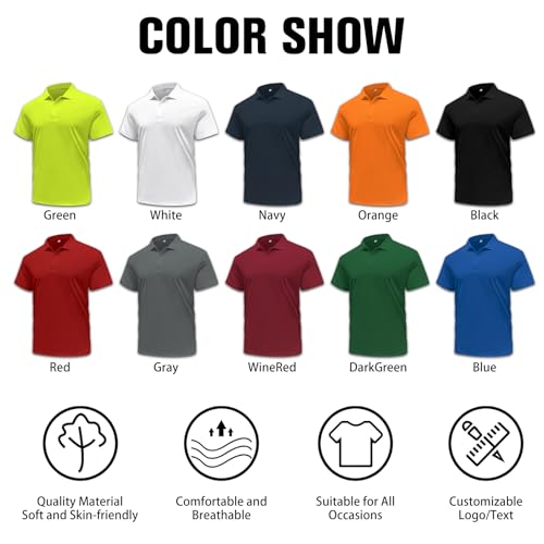Custom Polo Shirts for Men Women Design Your Own Text Logo Image Personalized Embroidered Print Golf Work Shirts miniatura 4